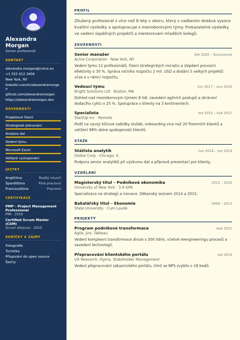 Šablona životopisu Electrician