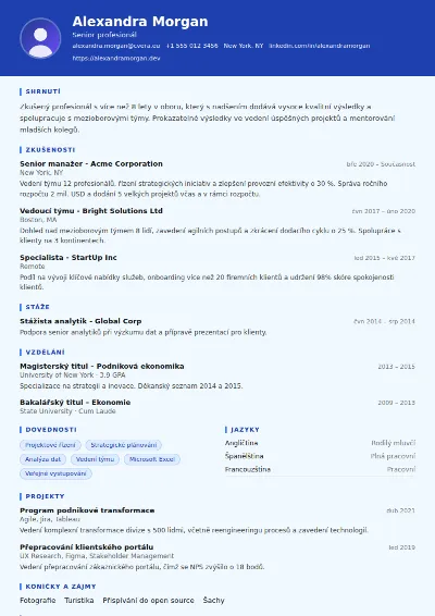 Šablona životopisu Financial Analyst