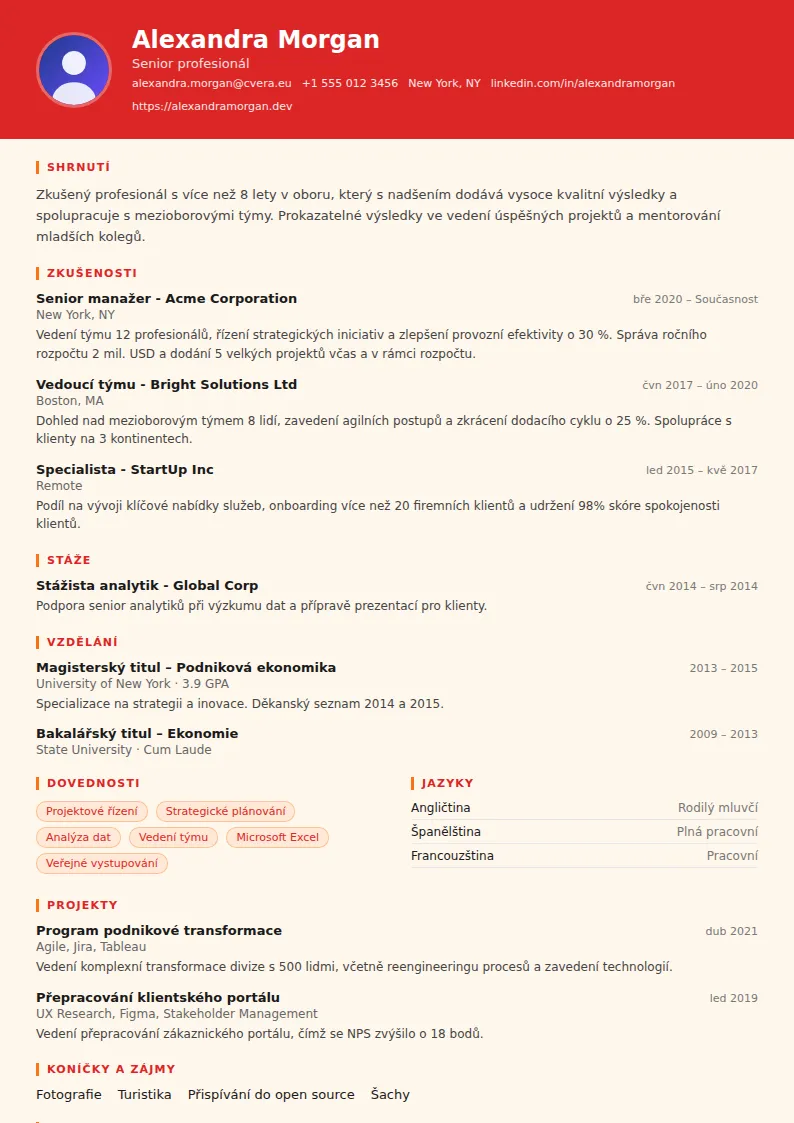 Šablona životopisu Firefighter