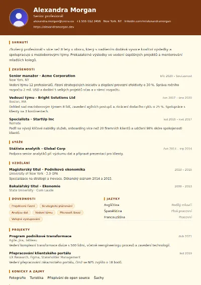 Šablona životopisu Librarian