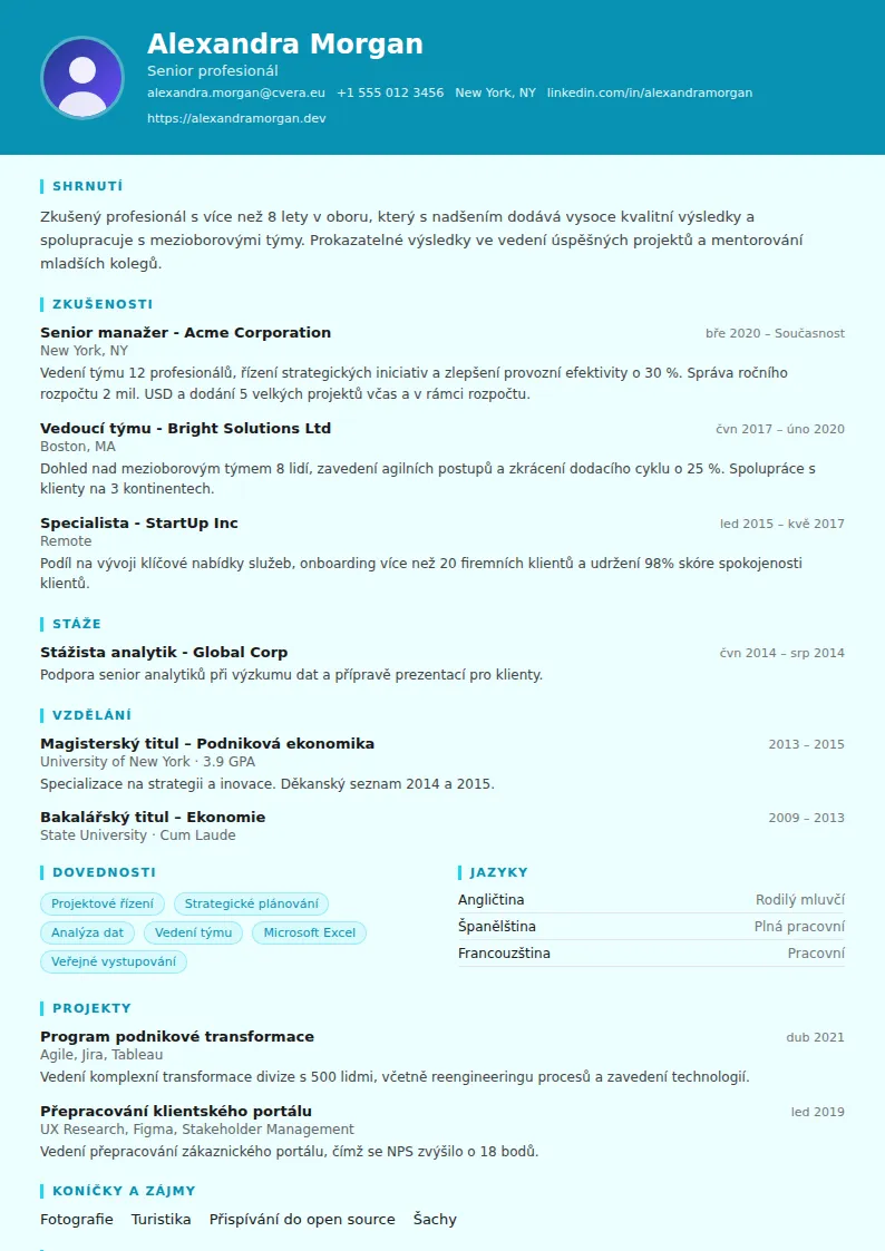 Šablona životopisu Social Worker