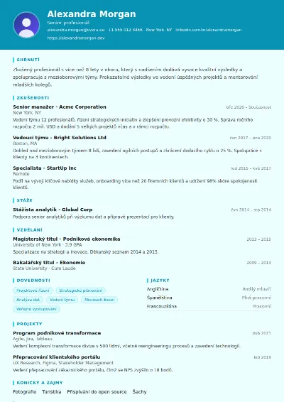 Šablona životopisu Social Worker