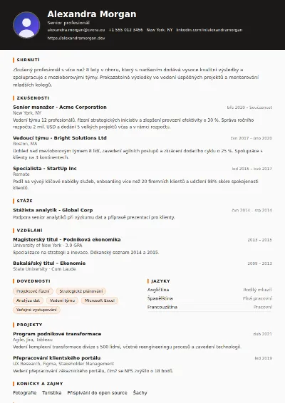 Šablona životopisu Truck Driver