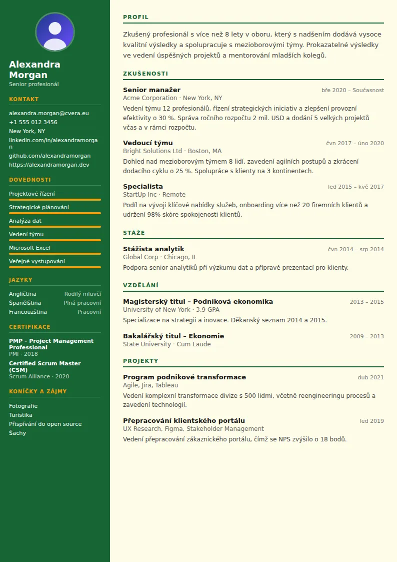 Šablona životopisu Veterinarian