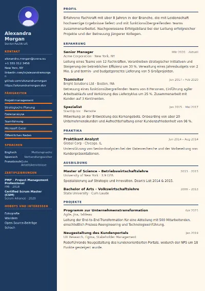 Lebenslauf-Vorlage Civil Engineer