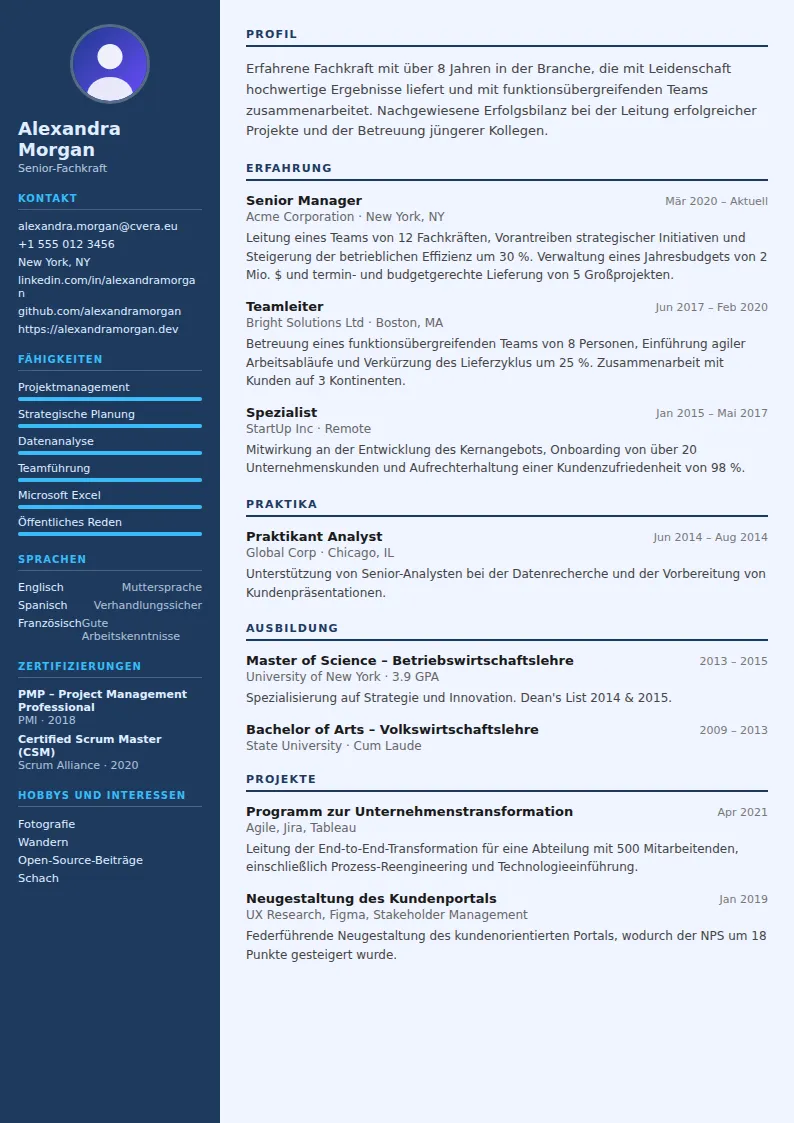 Lebenslauf-Vorlage Radiologist