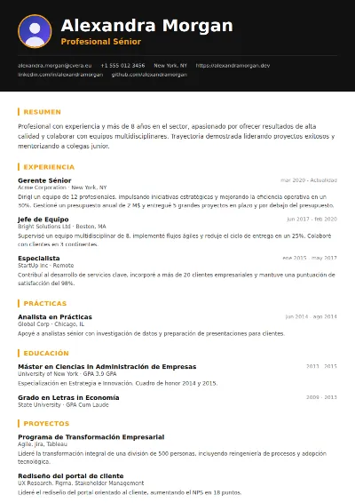Plantilla de CV Bold