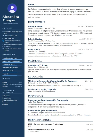 Plantilla de CV Classic