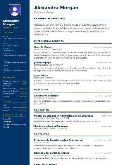 Plantilla de CV Corporate
