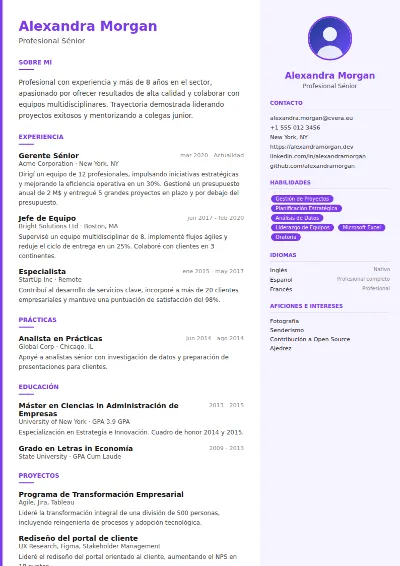 Plantilla de CV Creative