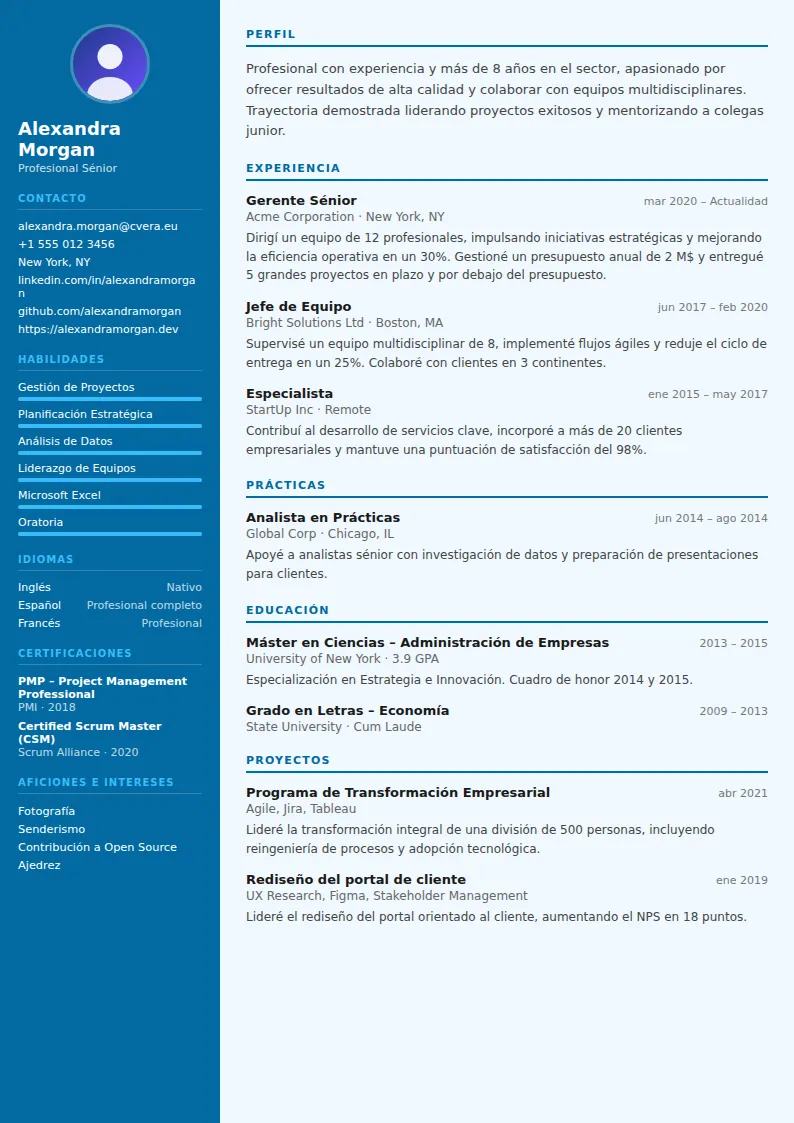 Plantilla de CV Dentist