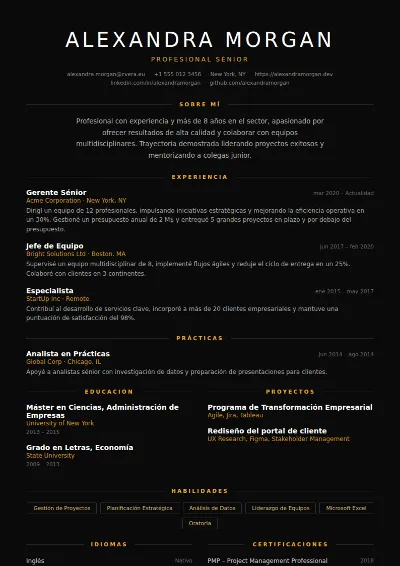 Plantilla de CV Eclipse