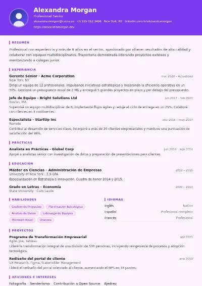 Plantilla de CV Graphic Designer