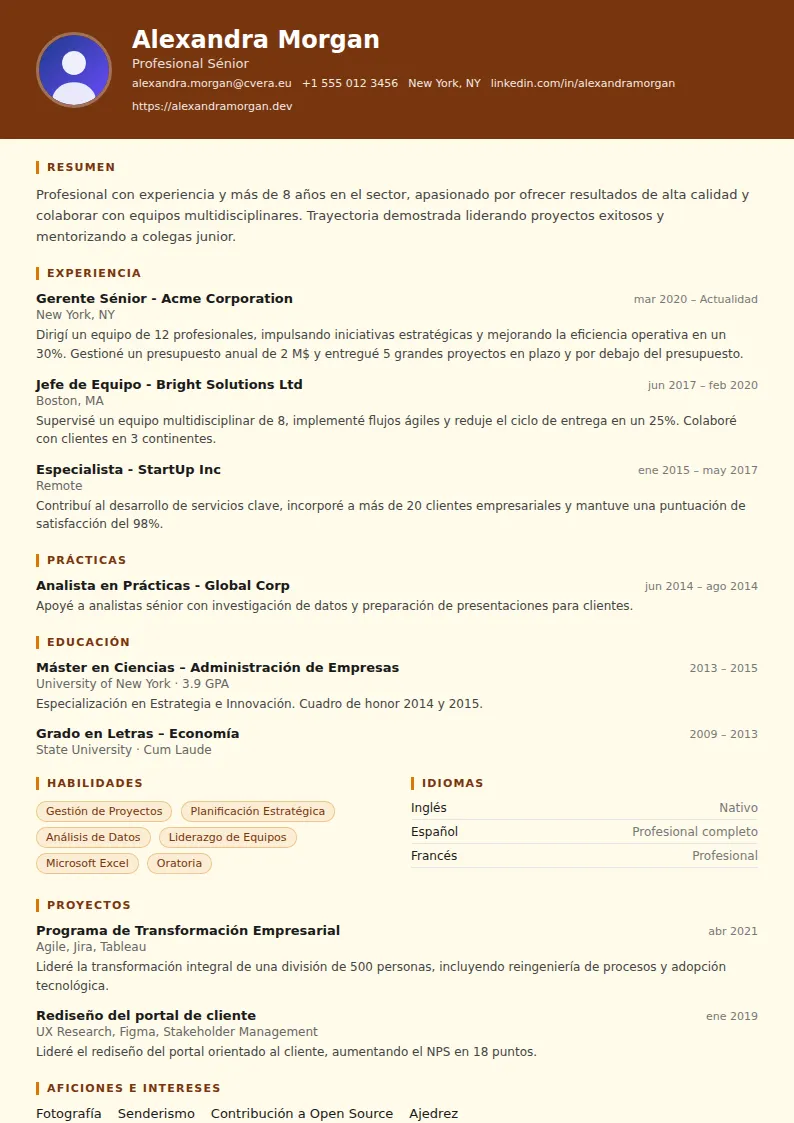 Plantilla de CV Librarian