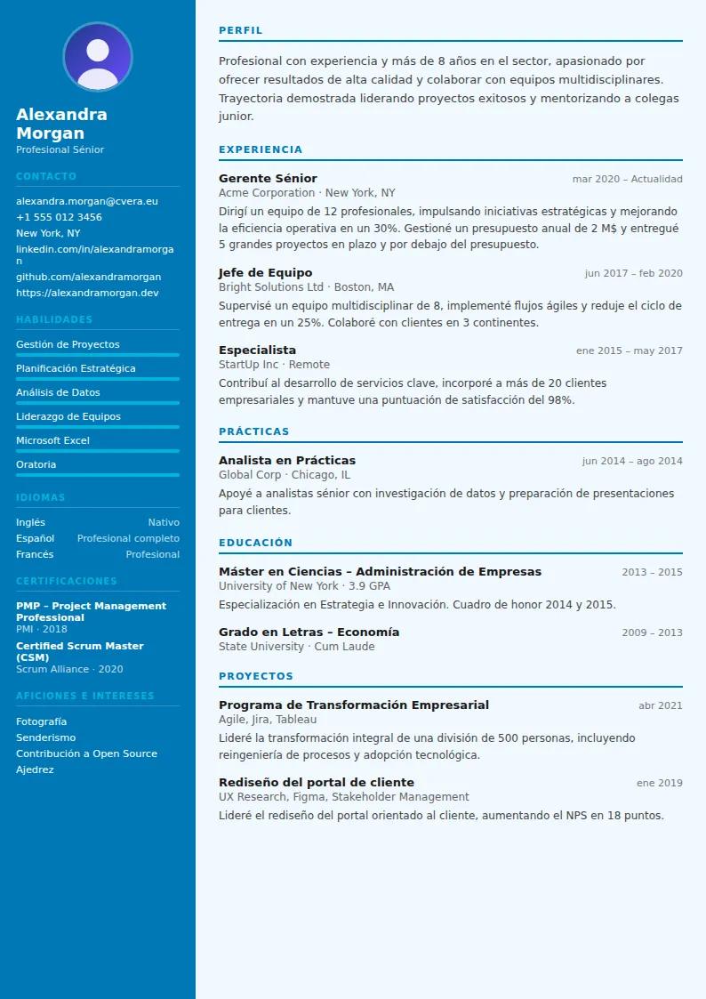 Plantilla de CV Medical