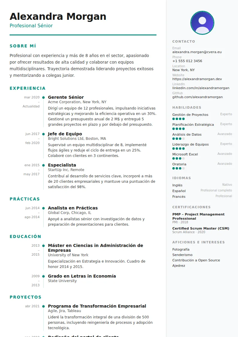 Plantilla de CV Modern