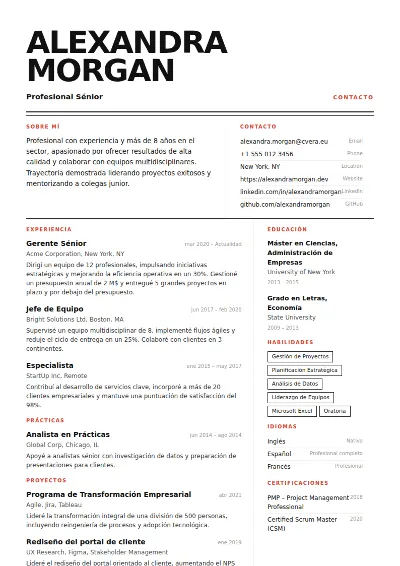 Plantilla de CV Monolith