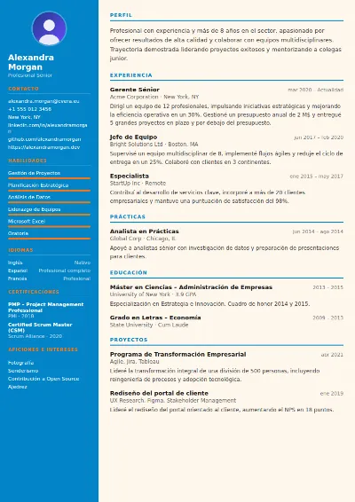 Plantilla de CV Physiotherapist