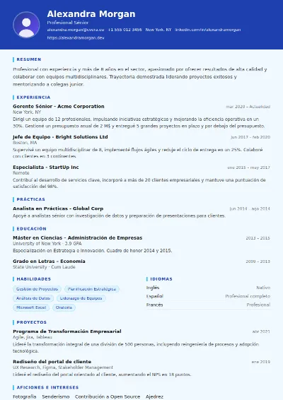 Plantilla de CV Plumber