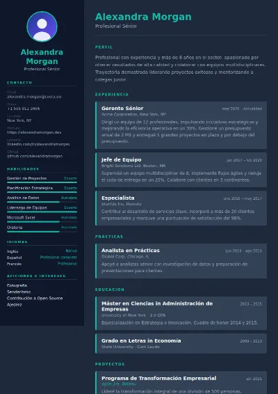 Plantilla de CV Slate