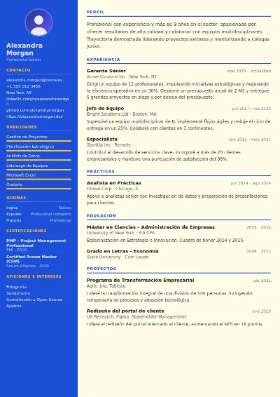 Plantilla de CV Teacher