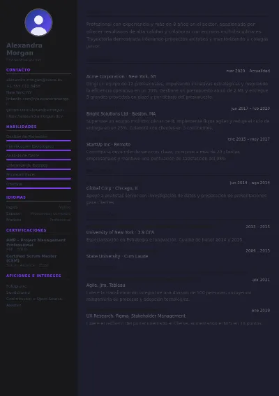 Plantilla de CV Video Editor