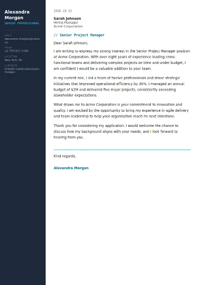 Modèle de lettre de motivation Tech