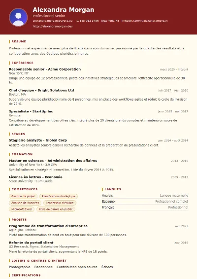 Modèle de CV Attorney