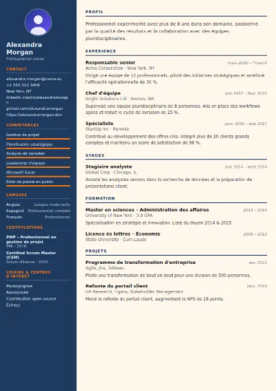 Modèle de CV Civil Engineer
