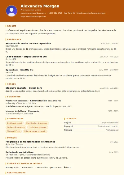 Modèle de CV Construction
