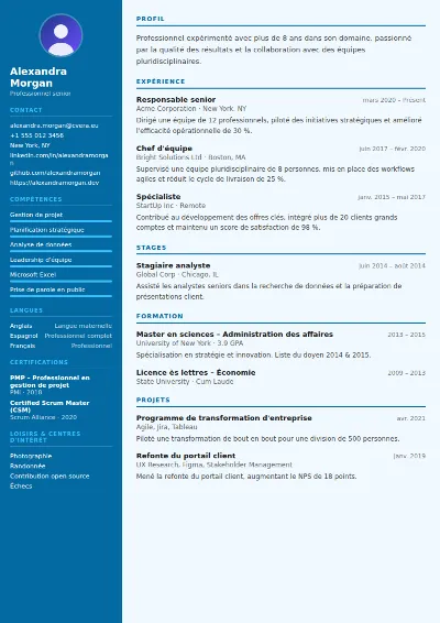 Modèle de CV Dentist