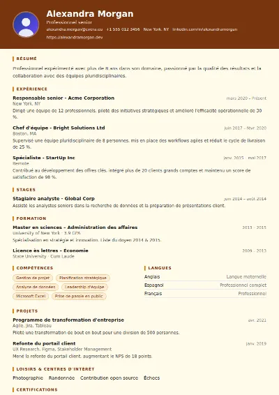 Modèle de CV Librarian