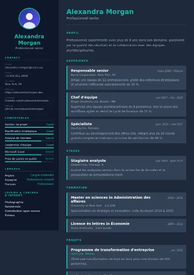 Modèle de CV Slate