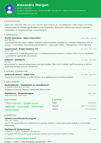 Athlete önéletrajz-sablon