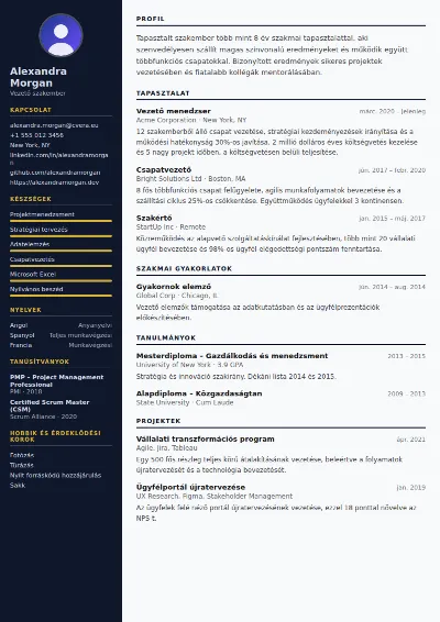 Banker önéletrajz-sablon