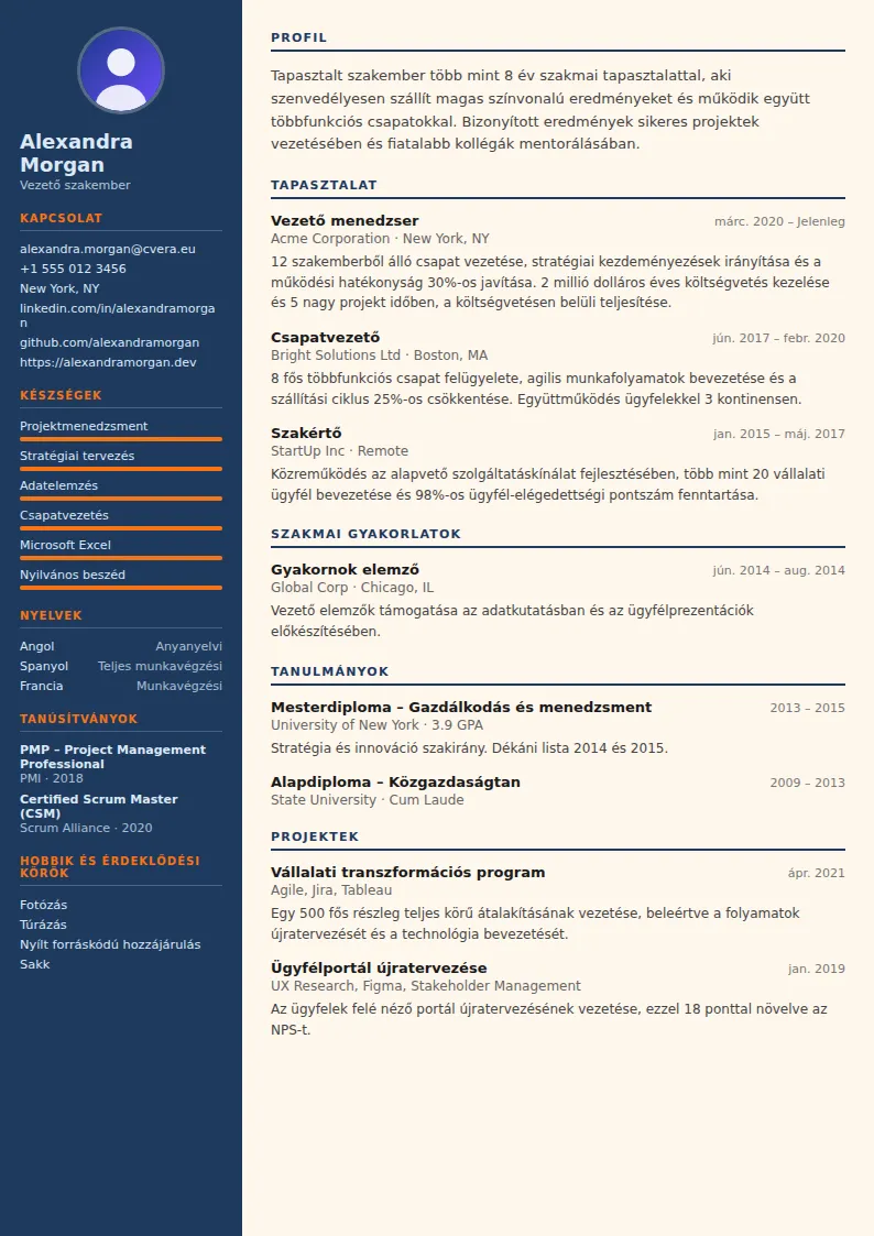 Civil Engineer önéletrajz-sablon