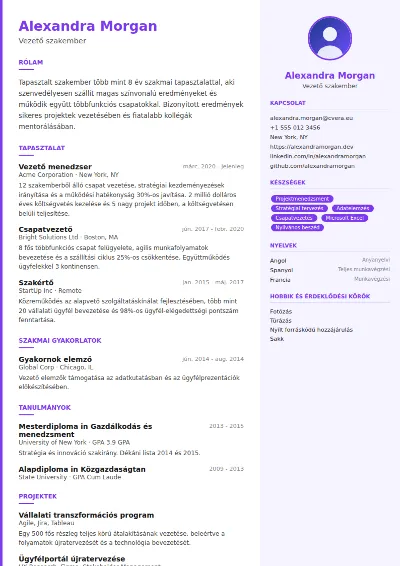 Creative önéletrajz-sablon