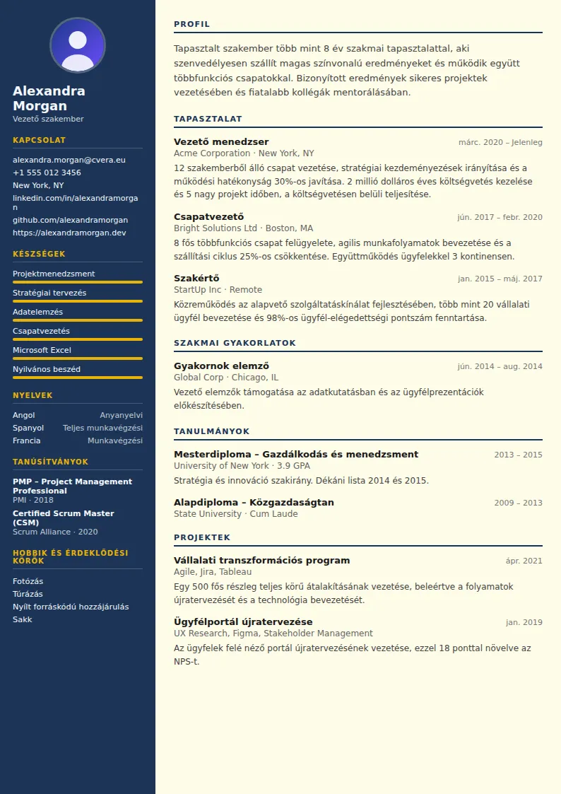 Electrician önéletrajz-sablon