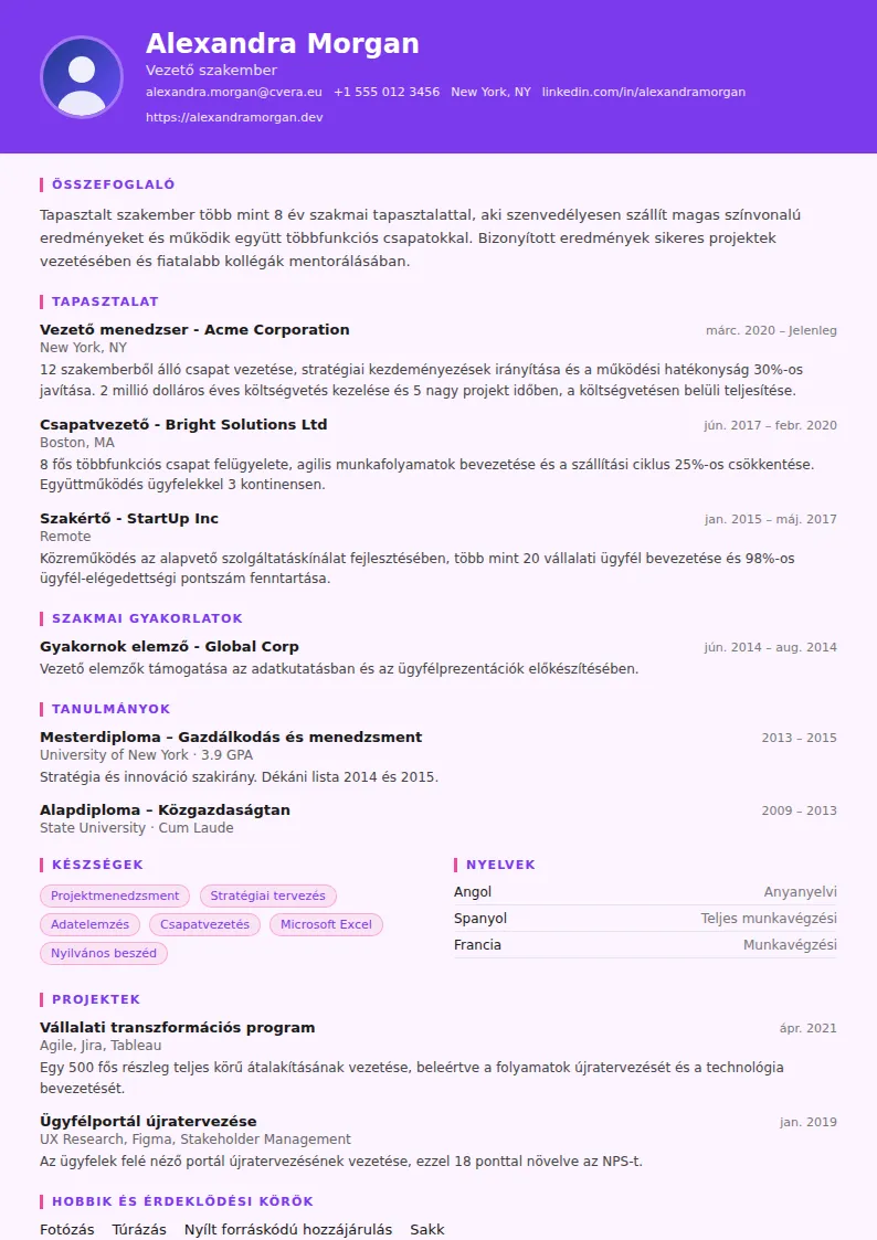 Graphic Designer önéletrajz-sablon