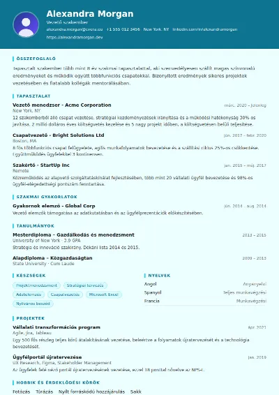 IT Support önéletrajz-sablon