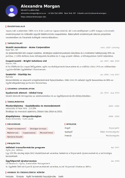 Journalist önéletrajz-sablon