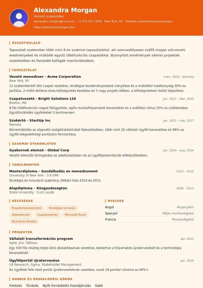 Logistics önéletrajz-sablon
