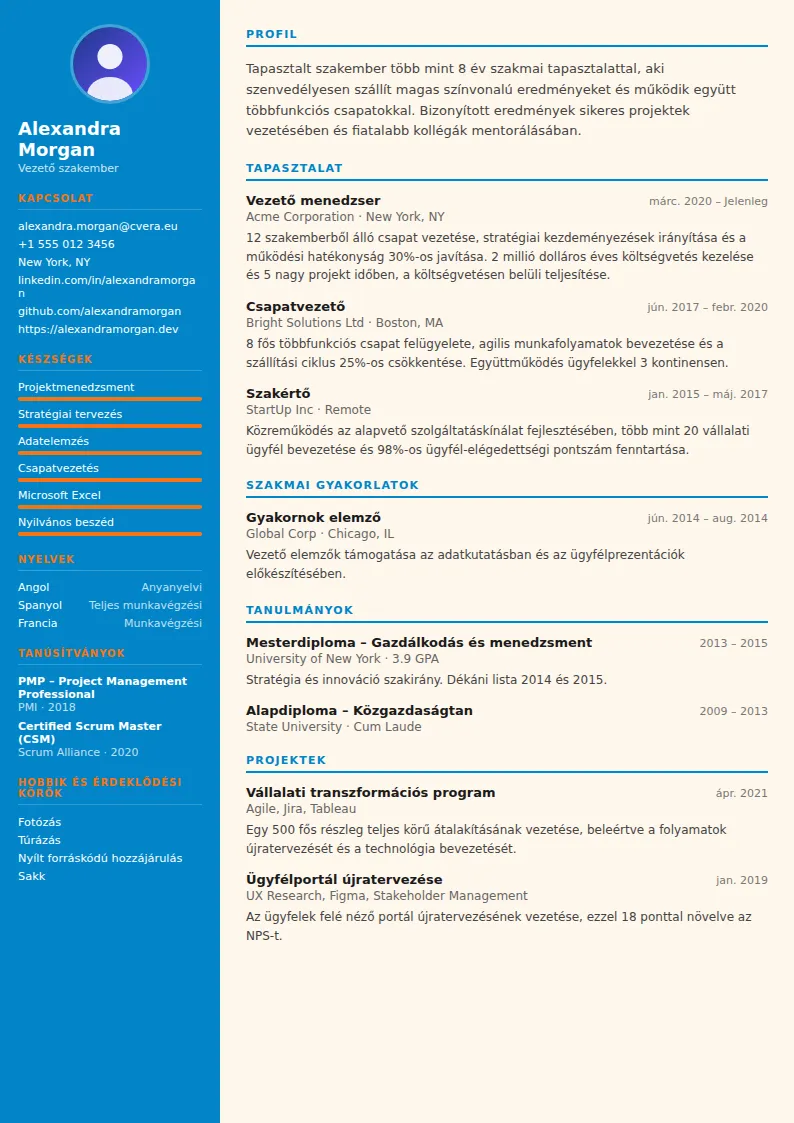 Physiotherapist önéletrajz-sablon