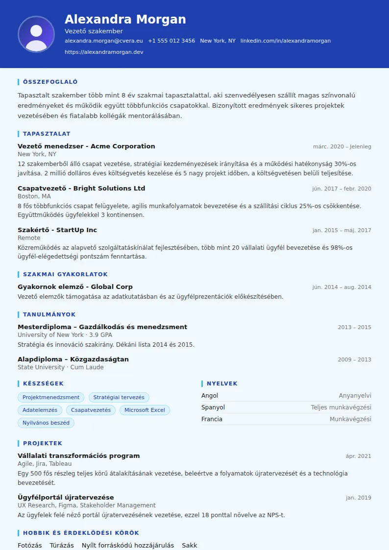 Plumber önéletrajz-sablon
