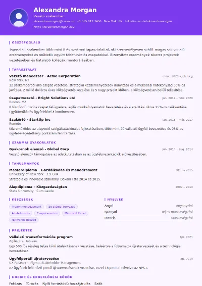 Psychologist önéletrajz-sablon