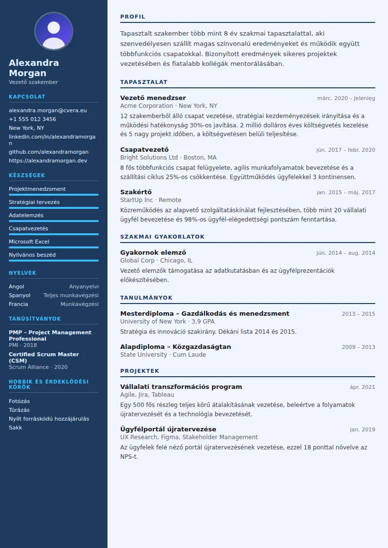 Radiologist önéletrajz-sablon