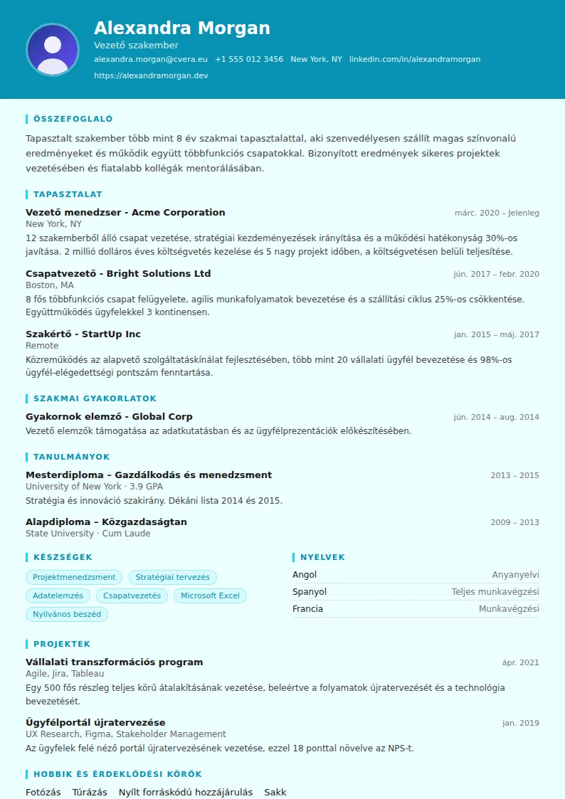 Social Worker önéletrajz-sablon