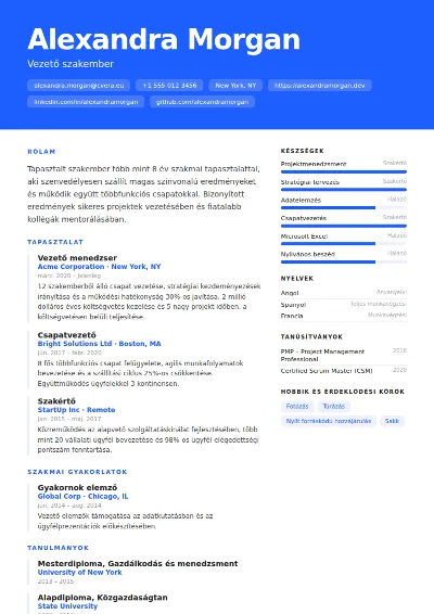 Spectrum önéletrajz-sablon