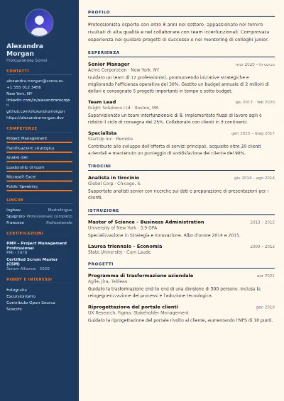 Modello di CV Civil Engineer