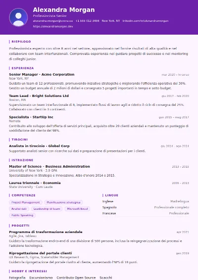 Modello di CV Musician